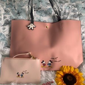 Mickey Mouse Tote Bag w/ Wrist Wallet